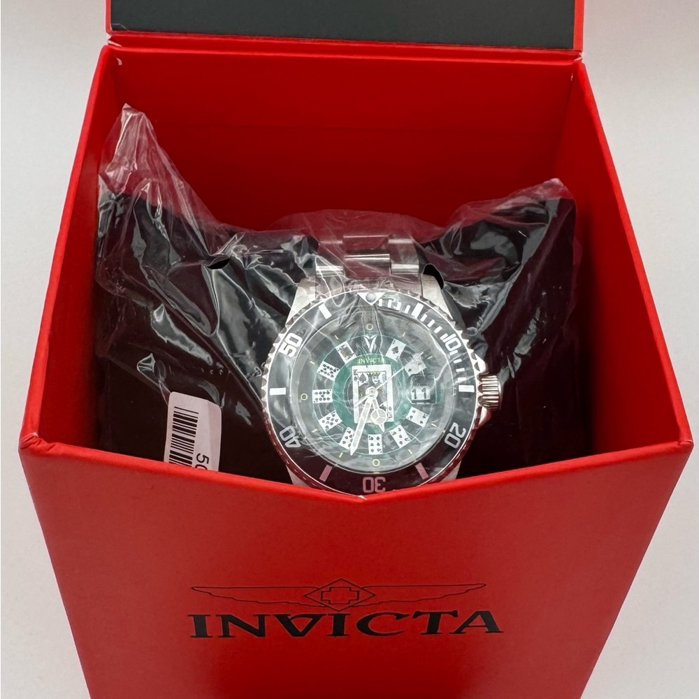 Invicta 50524 Pro Diver House of Cards Casino Dial Watch 40mm Steel NEW - Picture 7 of 10